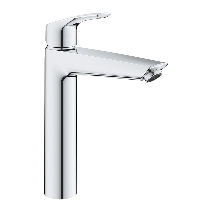 Immagine di Grohe EUROSMART miscelatore monocomando H.27 cm per lavabo, senza scarico, finitura cromo 23971003