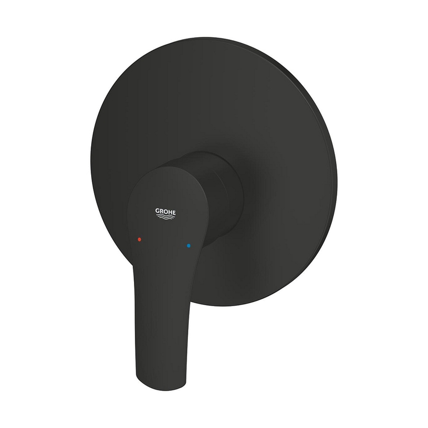 Immagine di Grohe EUROSMART miscelatore monocomando per doccia, ad incasso, senza deviatore, colore nero finitura opaco 194512433