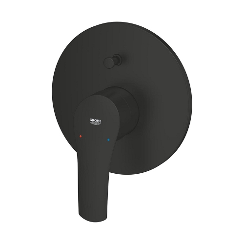 Immagine di Grohe EUROSMART miscelatore monocomando per vasca o doccia, ad incasso, con deviatore, colore nero finitura opaco 194502433