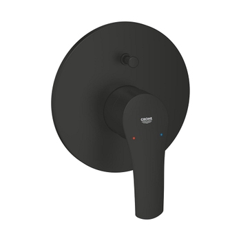Immagine di Grohe EUROSMART miscelatore monocomando per vasca o doccia, ad incasso, con deviatore, colore nero finitura opaco 194502433