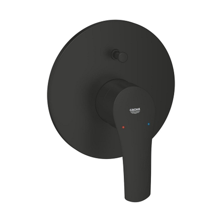 Immagine di Grohe EUROSMART miscelatore monocomando per vasca o doccia, ad incasso, con deviatore, colore nero finitura opaco 194502433