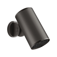 Immagine di Gessi SHOWER soffione anticalcare per doccia, a parete, orientabile, Ø 7.9 cm, finitura black metal brushed PVD 57277#707