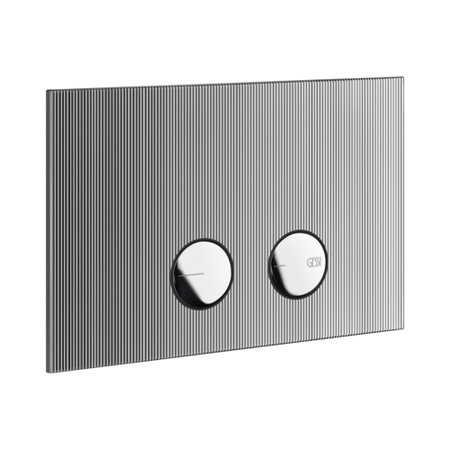 Immagine di Gessi HABITO RIGATO placca di finitura per Geberit Sigma 8 e 12, finitura cromo 54671#031