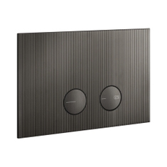 Immagine di Gessi TOTAL LOOK RIGATO placca di finitura per Geberit Sigma 8 e 12, finitura black metal brushed PVD 54671#707