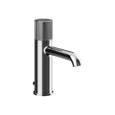 Immagine di Gessi HABITO RIGATO miscelatore lavabo H.19 cm, con scarico e flessibili di collegamento, finitura cromo 70501#031