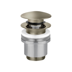 Immagine di Gessi piletta "Stop&Go" per lavabo senza troppopieno, finitura finox brushed nickel 01420#149