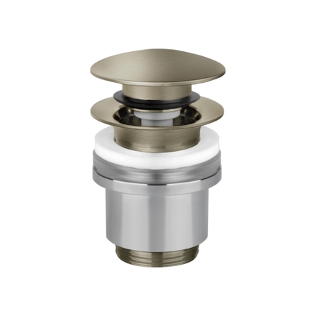 Immagine di Gessi piletta "Stop&Go" per lavabo senza troppopieno, finitura finox brushed nickel 01420#149