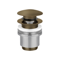 Immagine di Gessi piletta "Stop&Go" per lavabo senza troppopieno, finitura antique brass 01420#713