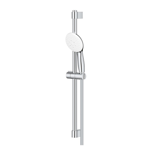 Immagine di Grohe TEMPESTA 110 set doccia con asta doccia H.60 cm, monopola Tempesta 110 28261003 3 getti e flessibile 175 cm, con risparmio idrico e selettore per impostare il getto preferito, fissaggio superiore regolabile in altezza, finitura cromo 27794003
