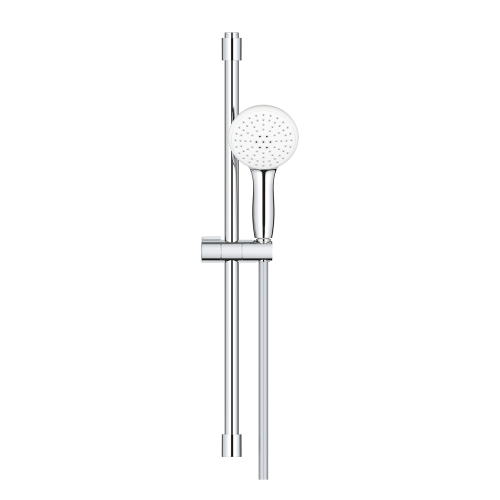 Immagine di Grohe TEMPESTA 110 set doccia con asta doccia H.60 cm, monopola Tempesta 110 27597003 2 getti e flessibile 175 cm, con sistema antiscottatura e fissaggio superiore regolabile in altezza, finitura cromo 27598003