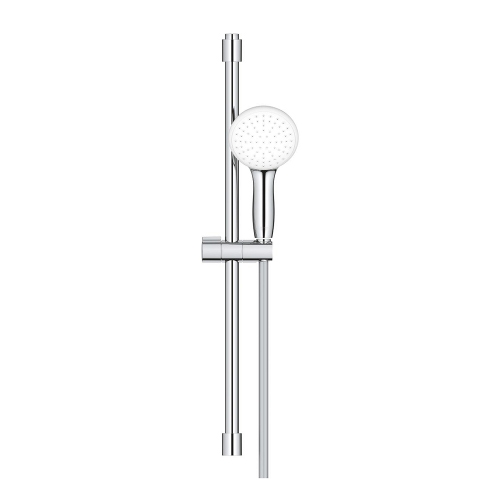 Immagine di Grohe TEMPESTA 110 set doccia con asta doccia H.60 cm, monopola Tempesta 110 27923003 getto singolo e flessibile 175 cm, con risparmio idrico e sistema antiscottatura, finitura cromo 27924003