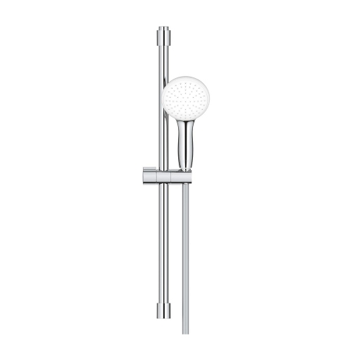 Immagine di Grohe TEMPESTA 110 set doccia con asta doccia H.60 cm, monopola Tempesta 110 27852003 getto singolo e flessibile 175 cm, con fissaggio superiore regolabile e sistema antiscottatura, finitura cromo 27853003