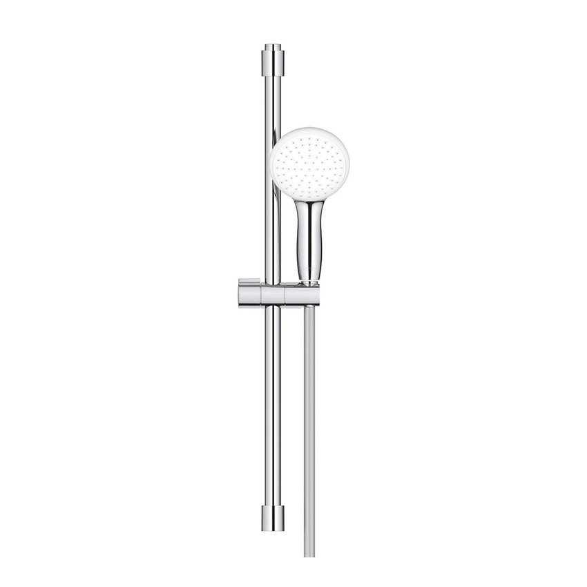 Immagine di Grohe TEMPESTA 110 set doccia con asta doccia H.60 cm, monopola Tempesta 110 27852003 getto singolo e flessibile 175 cm, con fissaggio superiore regolabile e sistema antiscottatura, finitura cromo 27853003