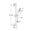 Immagine di Grohe TEMPESTA 110 set doccia con asta doccia H.60 cm, monopola Tempesta 110 27852003 getto singolo e flessibile 175 cm, con fissaggio superiore regolabile e sistema antiscottatura, finitura cromo 27853003