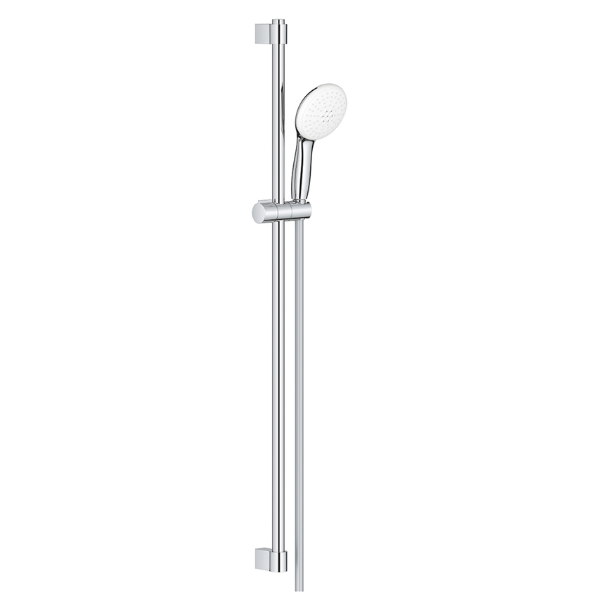 Immagine di Grohe TEMPESTA 110 set doccia con asta doccia H.90 cm, monopola Tempesta 110 26161003 2 getti e flessibile 175 cm, con risparmio idrico e selettore per impostare il getto, finitura cromo 26163003