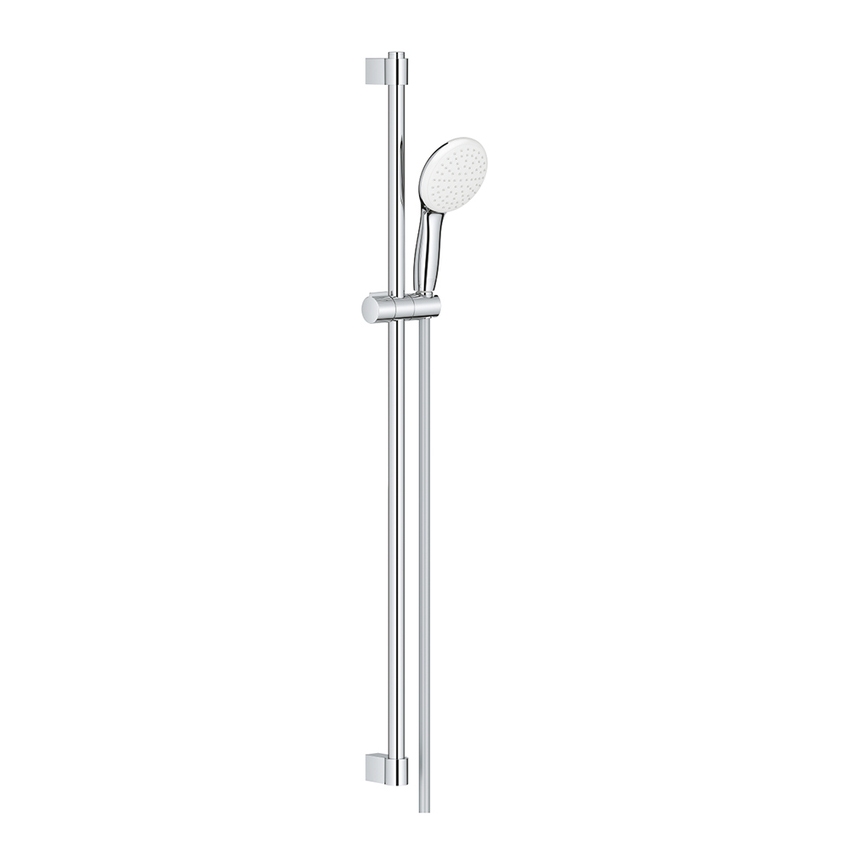 Immagine di Grohe TEMPESTA 110 set doccia con asta doccia H.90 cm, monopola Tempesta 110 27852003 getto singolo e flessibile 175 cm, con fissaggio superiore regolabile e sistema antiscottatura, finitura cromo 27854003