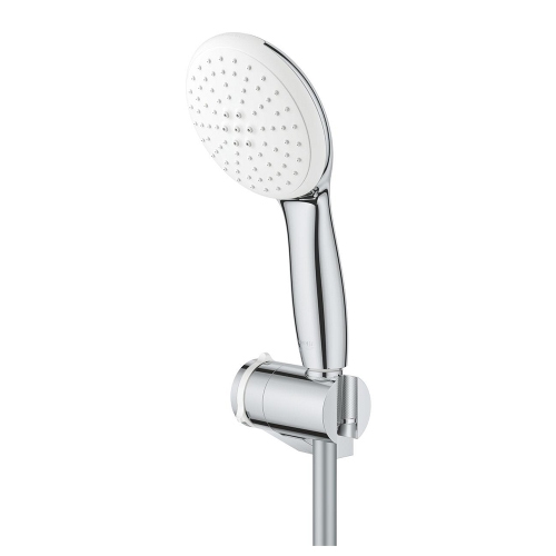 Immagine di Grohe TEMPESTA 110 set manopola doccia a 2 getti, con manopola Tempesta 27597003, supporto a parete regolabile e flessibile 175 cm, con utilizzo di acqua ridotto, finitura cromo 2760130E