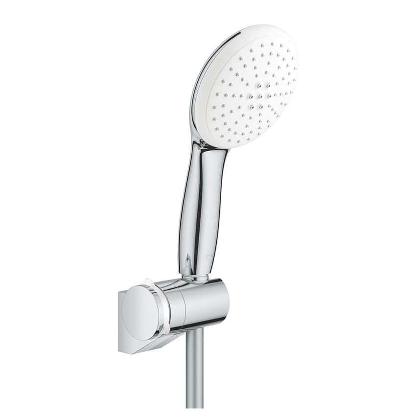 Immagine di Grohe TEMPESTA 110 set manopola doccia a 2 getti, con manopola Tempesta 27597003, supporto a parete regolabile e flessibile 175 cm, con utilizzo di acqua ridotto, finitura cromo 2760130E