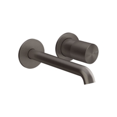Immagine di Gessi HABITO miscelatore per lavabo, a parete, senza corpo incasso, finitura black metal brushed PVD 70088#707