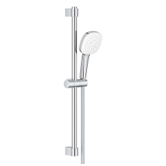 Immagine di Grohe TEMPESTA CUBE 110 set doccia con asta doccia H.60 cm, monopola Tempesta 110 27574003 3 getti e flessibile 175 cm, con risparmio idrico, finitura cromo 27579003