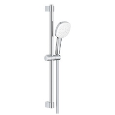 Immagine di Grohe TEMPESTA CUBE 110 set doccia con asta doccia H.60 cm, monopola Tempesta 110 27572003 3 getti e flessibile 175 cm, con sistema antiscottatura, finitura cromo 27786003