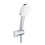 Immagine di Grohe TEMPESTA CUBE 110 set manopola doccia a 3 getti, con manopola Tempesta 27574003, supporto a parete regolabile e flessibile 175 cm, con risparmio idrico, finitura cromo 27584003
