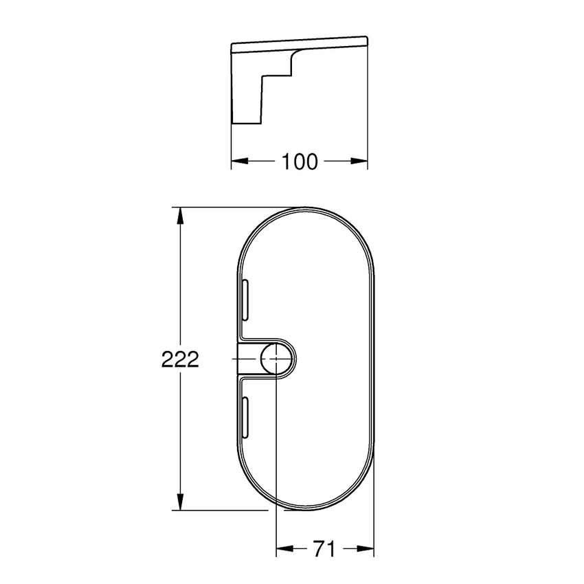 Immagine di Grohe TEMPESTA CUBE 110 mensola portasapone in acrilico 26770001