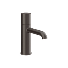 Immagine di Gessi HABITO miscelatore lavabo H.19 cm, senza scarico, con flessibili di collegamento, finitura black metal brushed PVD 70002#707