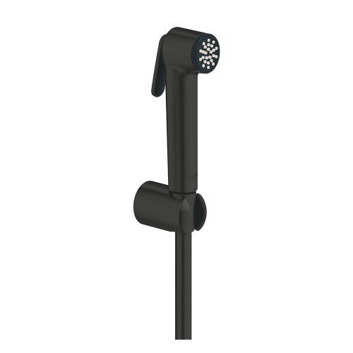 Immagine di Grohe TEMPESTA-F idroscopino 30 set completo con manopola doccia, supporto a muro e flessibile 125 cm, colore nero finitura opaco 1025302431