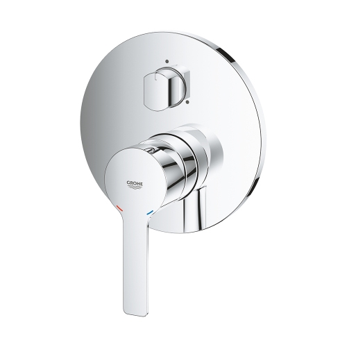 Immagine di Grohe LINEARE miscelatore monocomando a 3 vie, con deviatore, senza corpo incasso, finitura cromo 24095001
