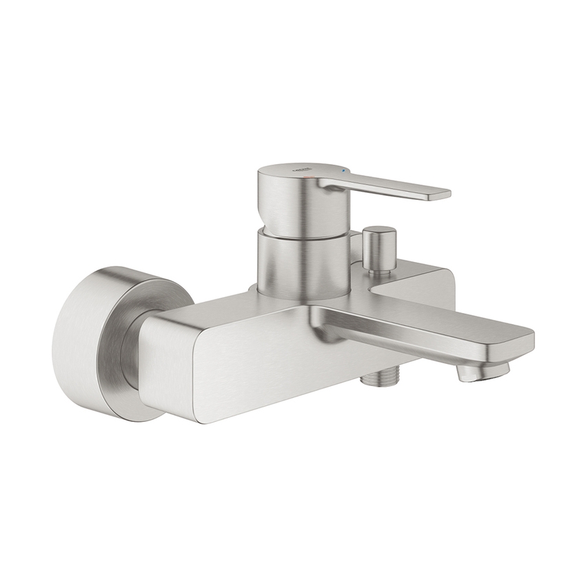 Immagine di Grohe LINEARE miscelatore monocomando per vasca o doccia, con deviatore automatico, finitura satinato super steel 33849DC1