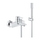 Grohe LINEARE miscelatore monocomando per vasca/ o doccia, con deviatore automatico, manopola doccia, supporto doccia a parete e flessibile 150 cm, finitura cromo 33850001