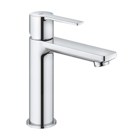 Immagine di Grohe LINEARE miscelatore monocomando H.18 cm, per lavabo, con piletta clic clac, senza scarico, finitura cromo 23106001