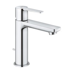 Immagine di Grohe LINEARE miscelatore monocomando H.18 cm, per lavabo, con scarico, finitura cromo 32114001