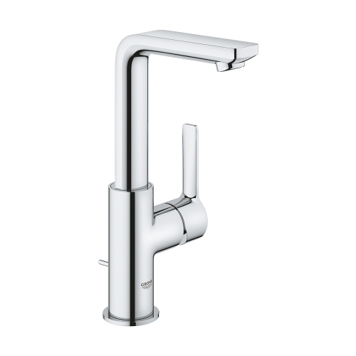 Immagine di Grohe LINEARE miscelatore monocomando H.25 cm, per lavabo, con scarico e bocca girevole, finitura cromo 23296001