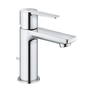 Immagine di Grohe LINEARE miscelatore monocomando H.16 cm, per lavabo, con scarico, finitura cromo 32109001