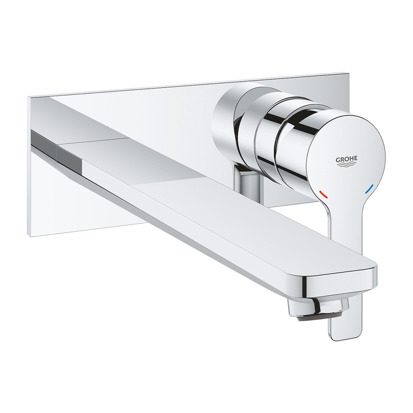 Immagine di Grohe LINEARE miscelatore ad incasso a 2 fori, per lavabo, senza corpo incasso, finitura cromo 23444001