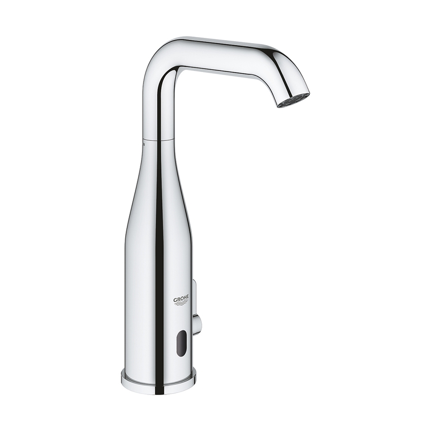 Immagine di Grohe ESSENCE E miscelatore elettronico H.25 cm, per lavabo, con comando infrarossi e limitatore di portata, finitura cromo 36444000