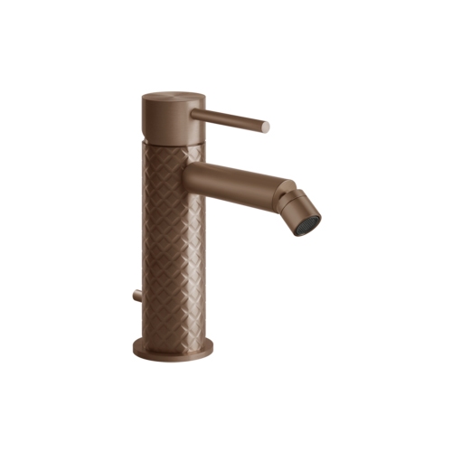 Immagine di Gessi 316 INTRECCIO miscelatore bidet con scarico e flessibili di collegamento, finitura copper brushed PVD 54107#708