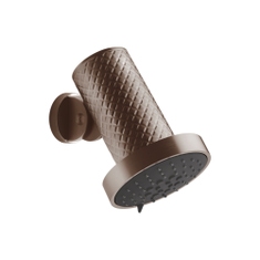 Immagine di Gessi SHOWER soffione anticalcare a parete, orientabile, funzione pioggia, spray e massaggio, Ø 13.5 cm, finitura copper brushed PVD 57251#708
