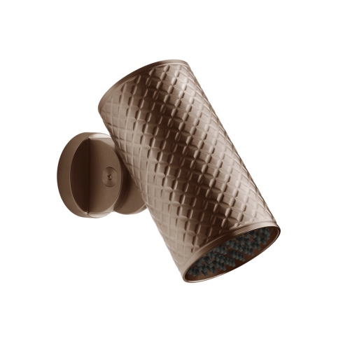 Immagine di Gessi SHOWER soffione anticalcare per doccia, a parete, orientabile, con funzione pioggia, Ø 7.9 cm, finitura copper brushed PVD 57213#708