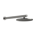 Immagine di Gessi 316 SHOWER soffione rotondo Ø 22 cm, a parete, orientabile, finitura steel brushed 54149#239