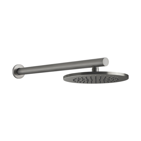 Immagine di Gessi SHOWER soffione rotondo Ø 22 cm, a parete, orientabile, finitura steel brushed 54149#239