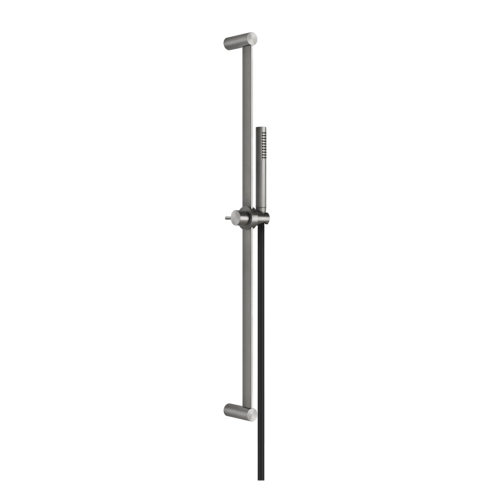 Immagine di Gessi 316 asta saliscendi con doccetta anticalcare e flessibile 150 cm, finitura steel brushed 54044#239