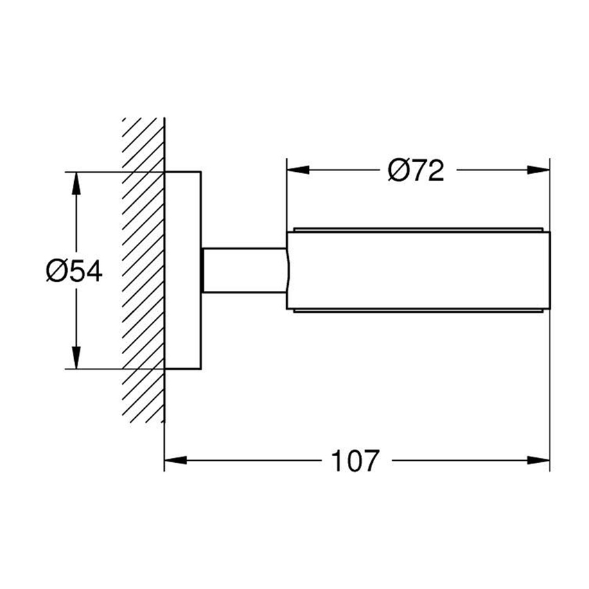 Immagine di Grohe ESSENTIALS supporto per bicchiere, dispenser sapone o portasapone, finitura cromo 40369001