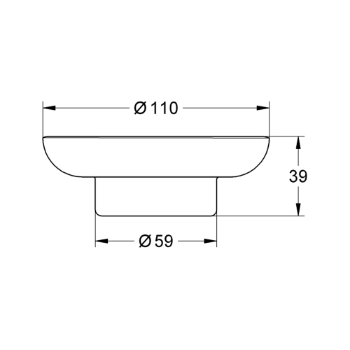 Immagine di Grohe ESSENTIALS porta sapone in vetro 40368001