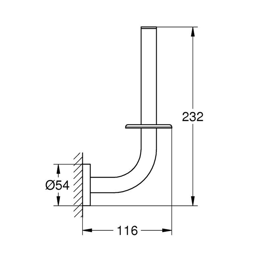 Immagine di Grohe ESSENTIALS porta rotolo di scorta, finitura satinato super steel 40385DC1