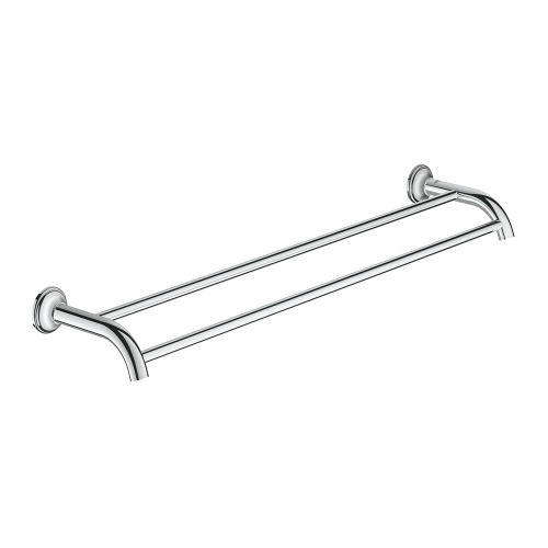 Immagine di Grohe ESSENTIALS AUTHENTIC porta salviette doppio, finitura cromo 40654001