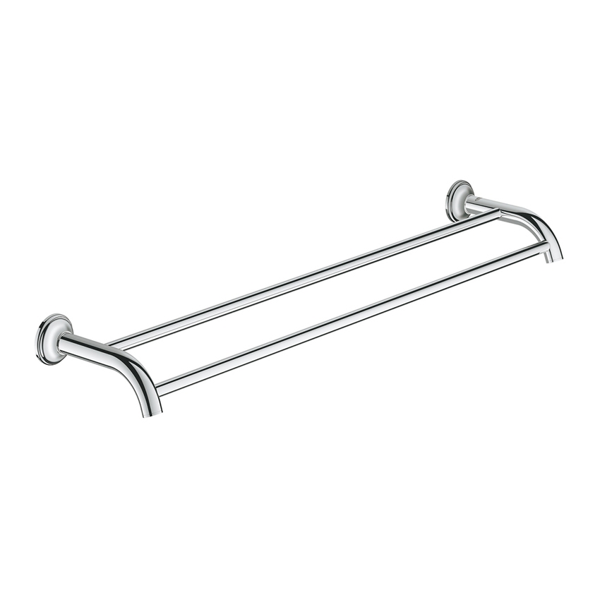 Immagine di Grohe ESSENTIALS AUTHENTIC porta salviette doppio, finitura cromo 40654001