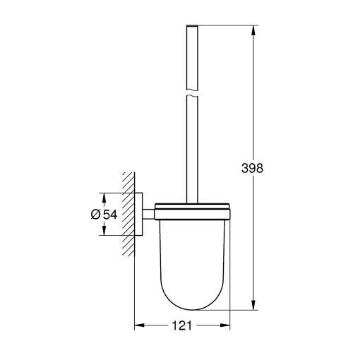 Immagine di Grohe ESSENTIALS porta scopino completo, finitura cromo 40374001